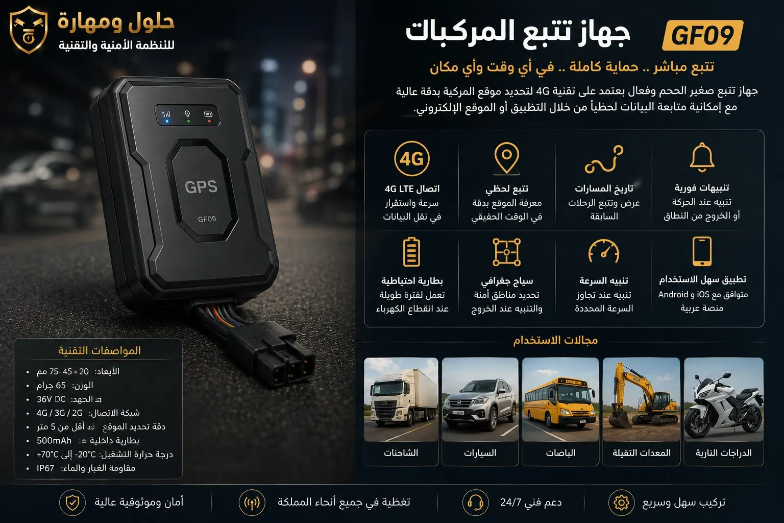 جهاز تتبع GPS للسيارات في الرياض
