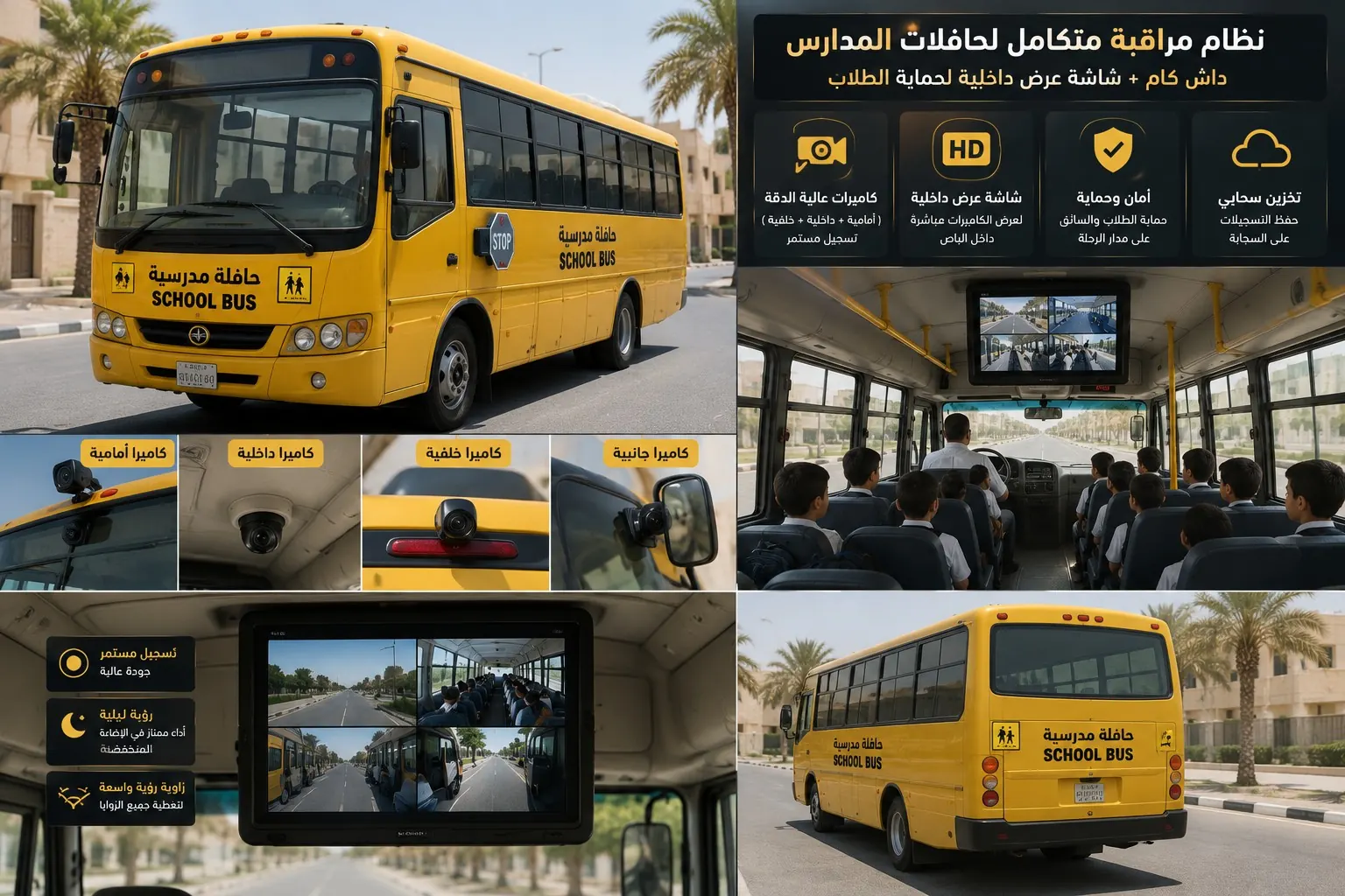 تركيب كاميرات الحافلات المدرسية في الرياض