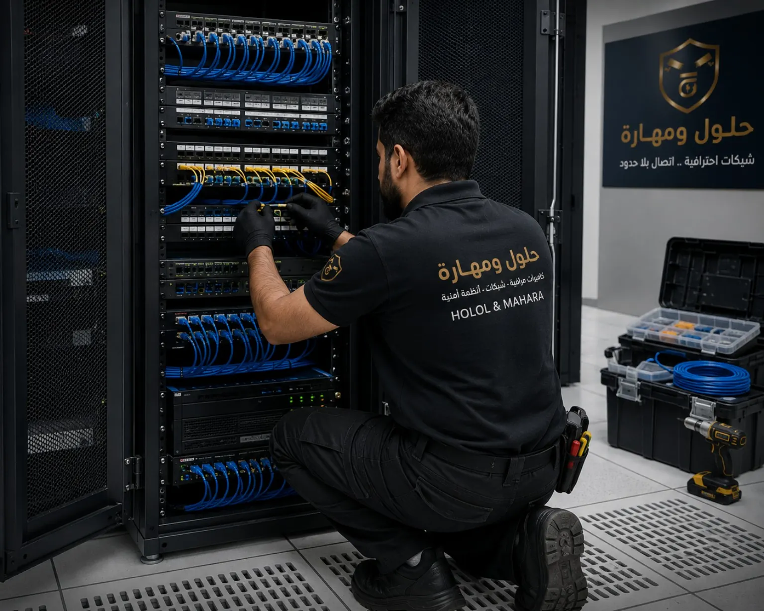 فني تركيب وتنظيم كبائن الشبكات في الرياض
